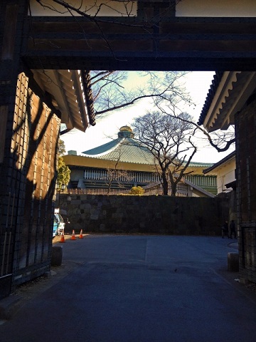 田安門から日本武道館を眺める